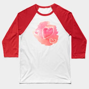 Watercolor heart Baseball T-Shirt